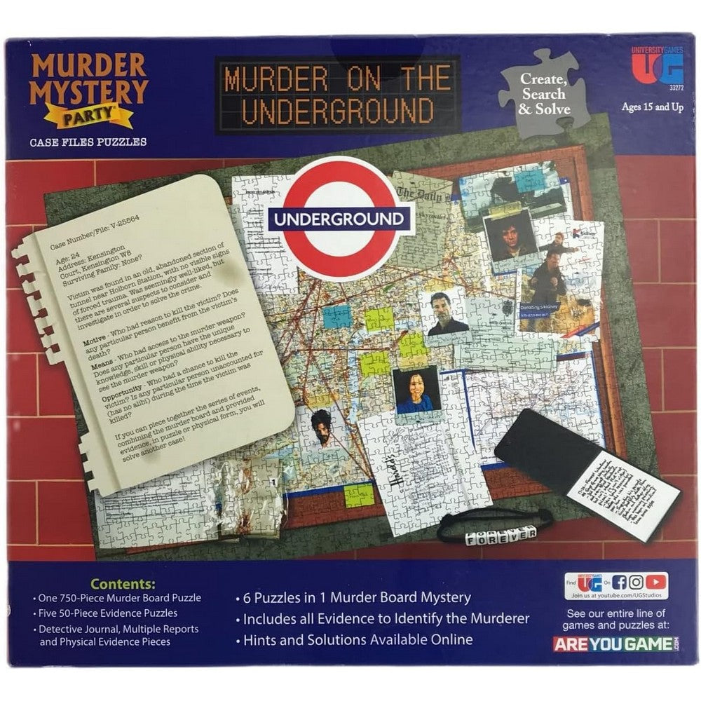 Murder Mystery Party Case File - Murder on the Underground 1000pc Puzzle