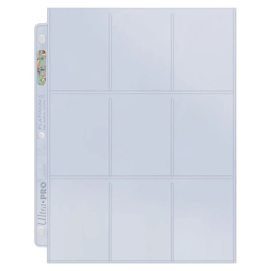 Ultra Pro: UP83673 9-Pocket Platinum Series Page for Standard Size Cards - AMZ Bundle 25-count pack