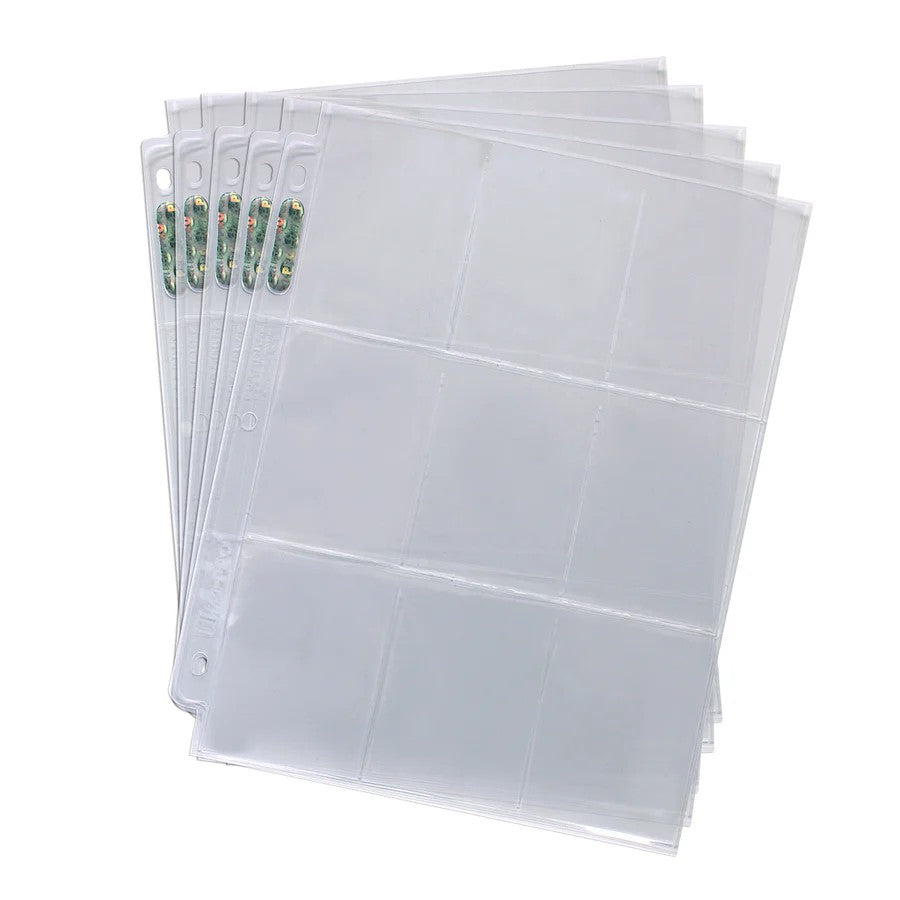 Ultra Pro: UP83673 9-Pocket Platinum Series Page for Standard Size Cards - AMZ Bundle 25-count pack