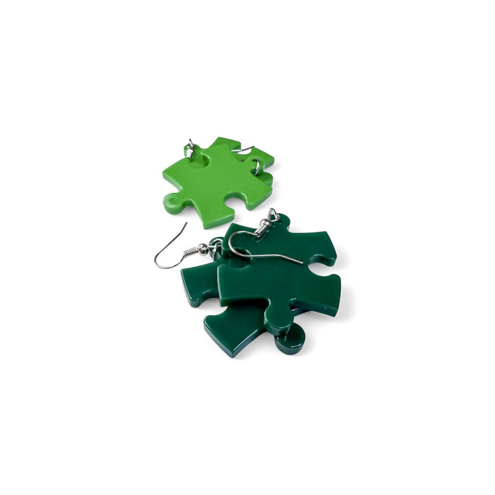CHX 54001 Earrings Opaque Puzzle Piece Pair (Assorted Colors)