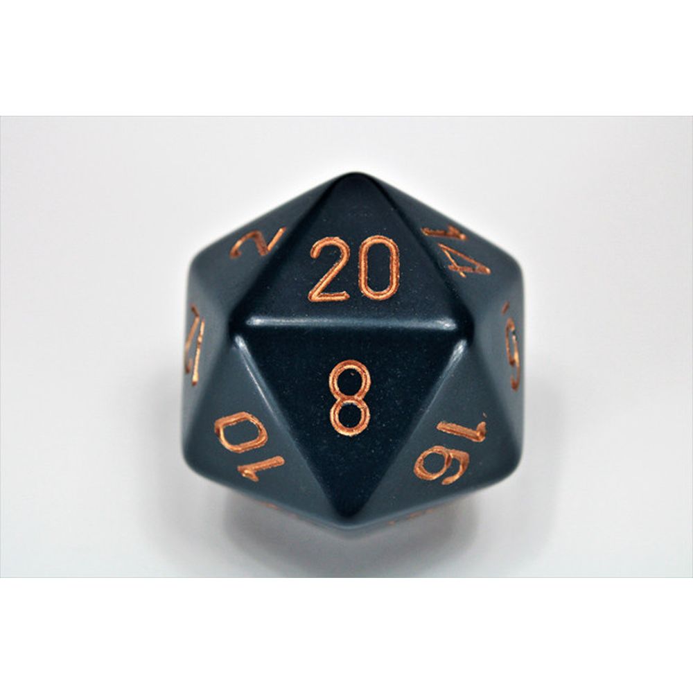 CHX XQ2026 Opaque Dusty Blue/copper 34mm d20 Dice