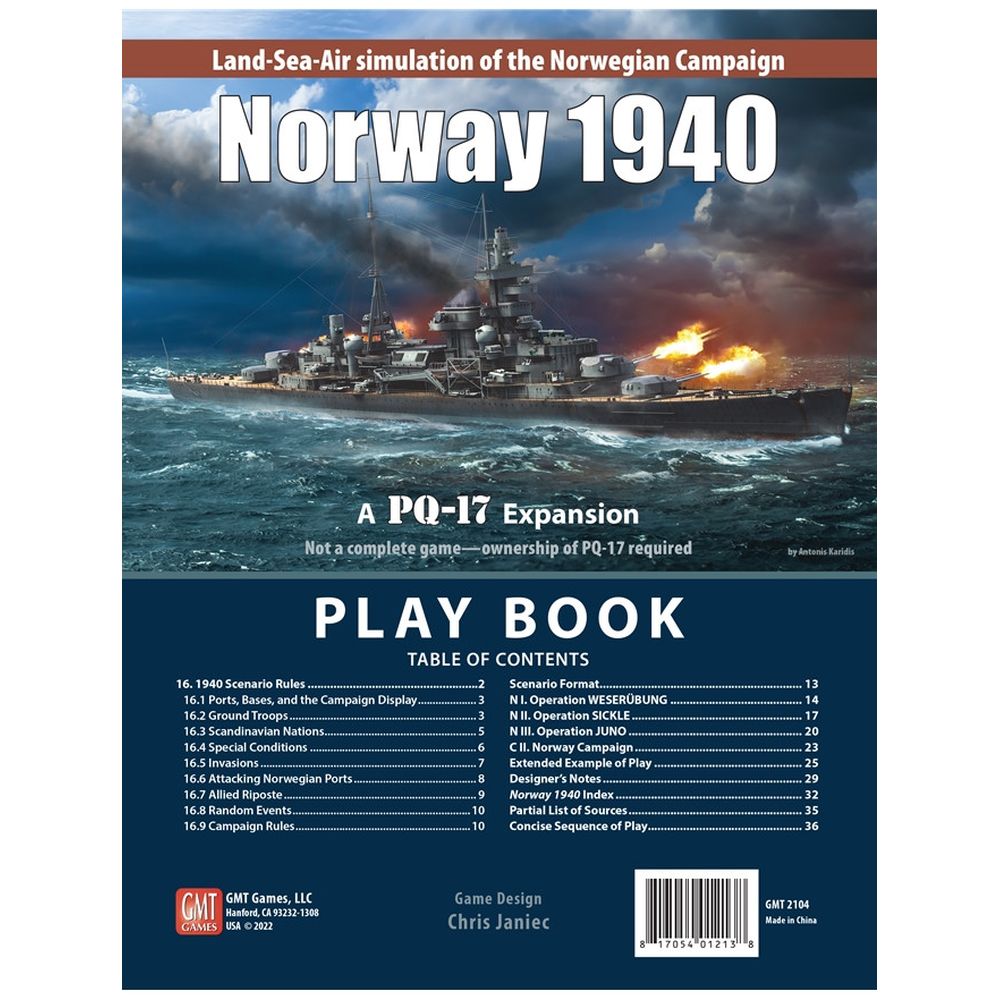 GMT Games - Norway 1940 Exp to PQ-17