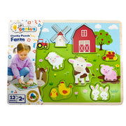 Jr.Genius Chunky Puzzle - Farm 12pce