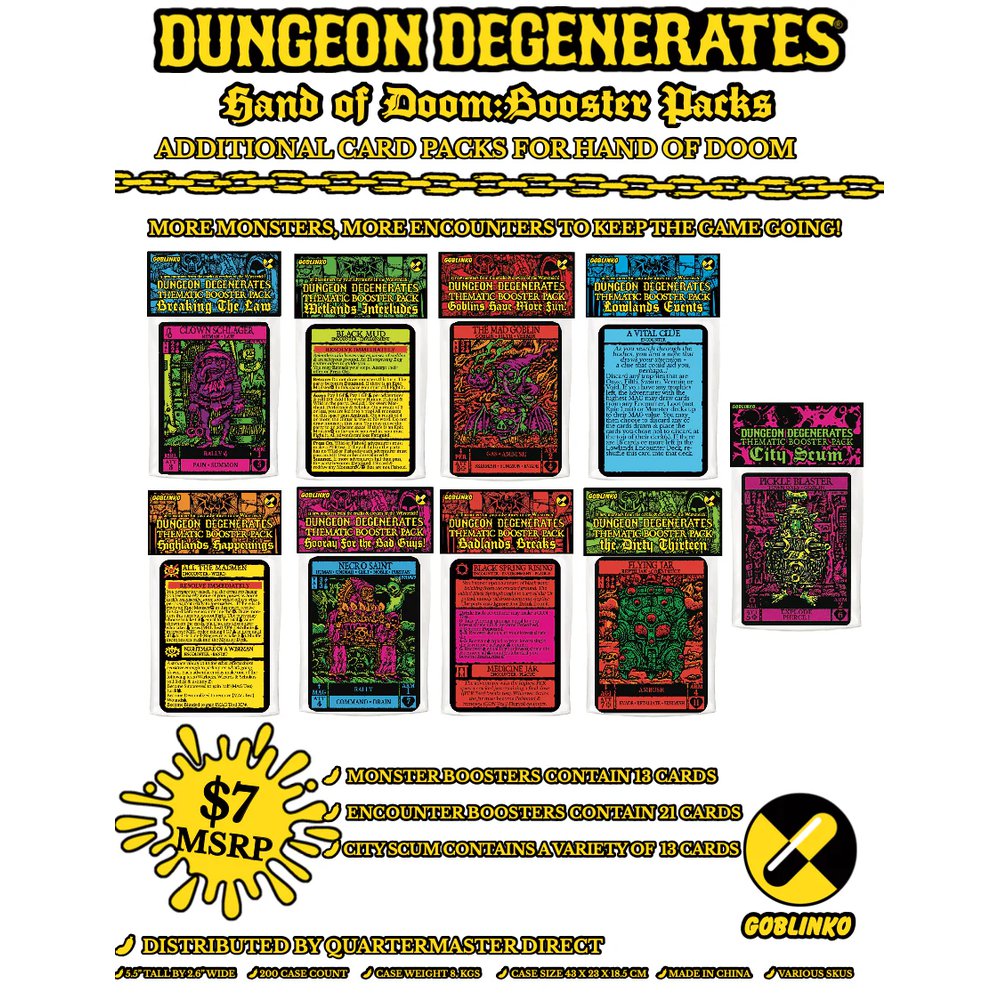 Dungeon Degenerates: Hooray For The Bad Guys booster