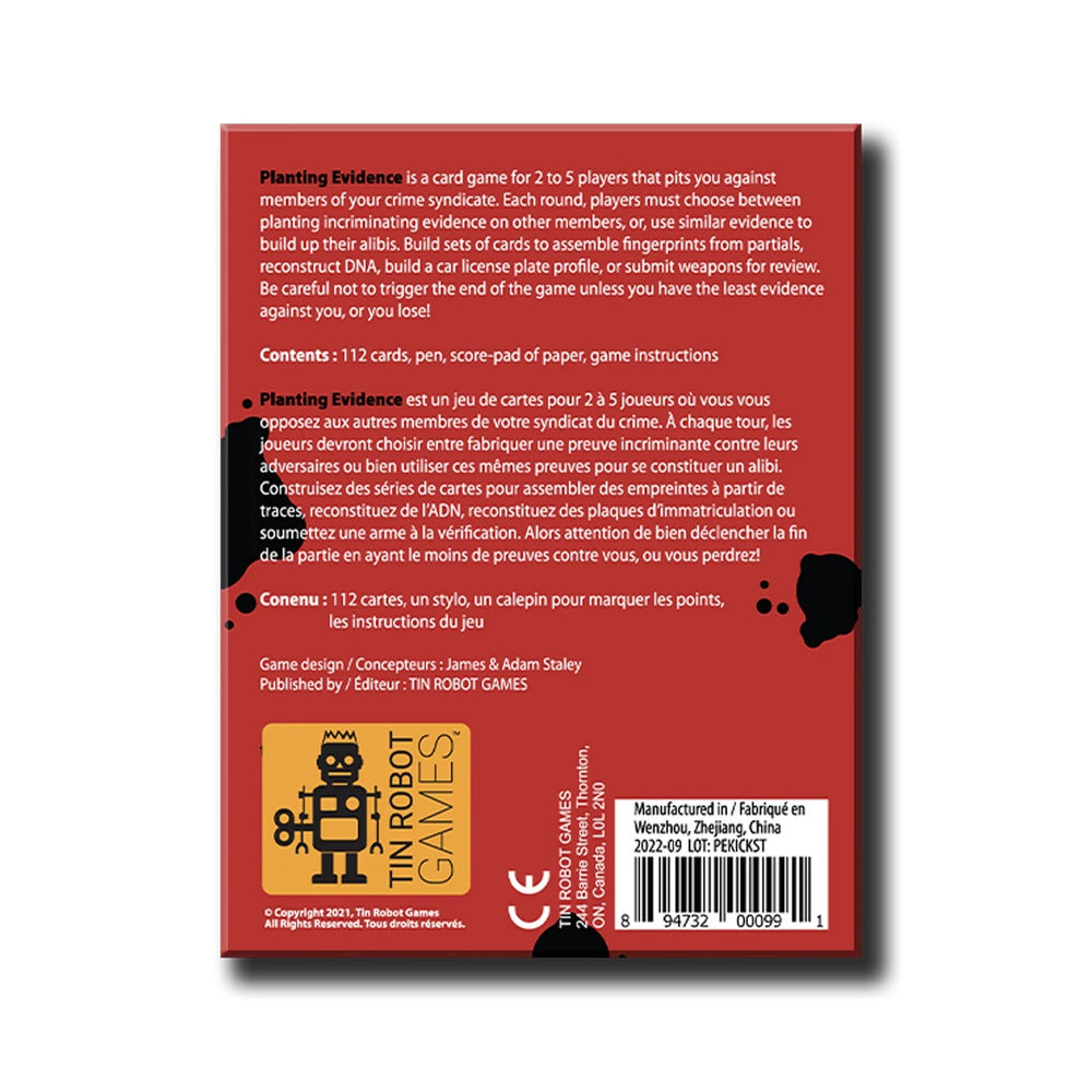 Planting Evidence: The Card Game