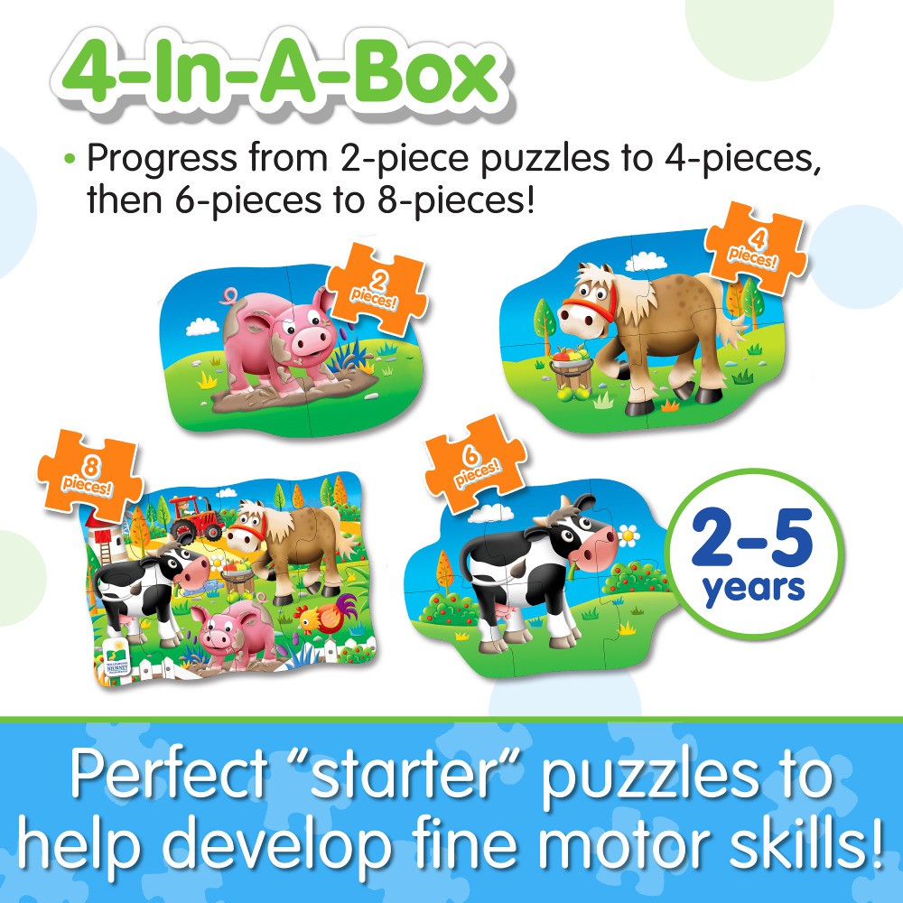 My First Puzzle Sets 4-In-A-Box Puzzles - Farm