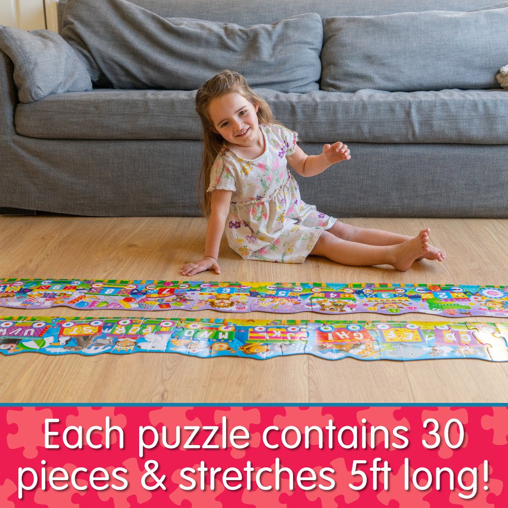 Puzzle Doubles - Giant ABC & 123 Train Floor Puzzles