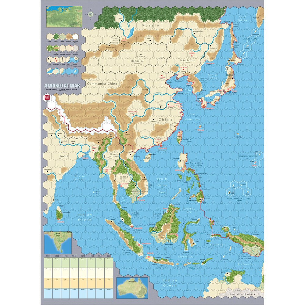 GMT Games - A World at War Mounted Map Set