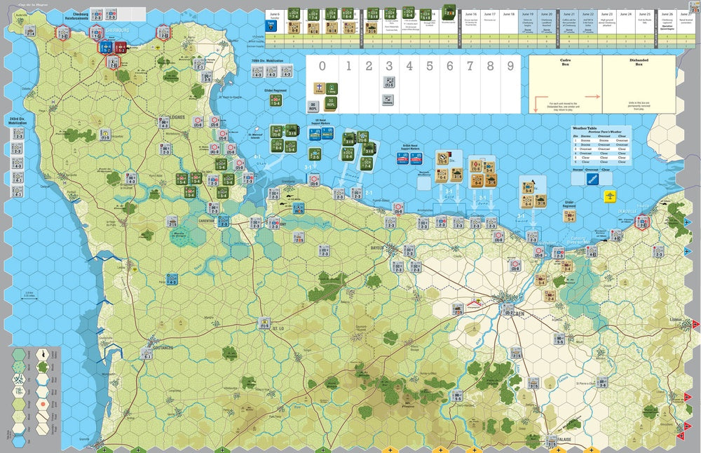 GMT Games - Normandy 44 map & box