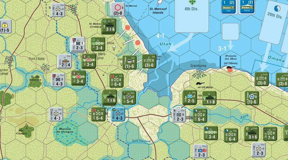 GMT Games - Normandy 44 map & box