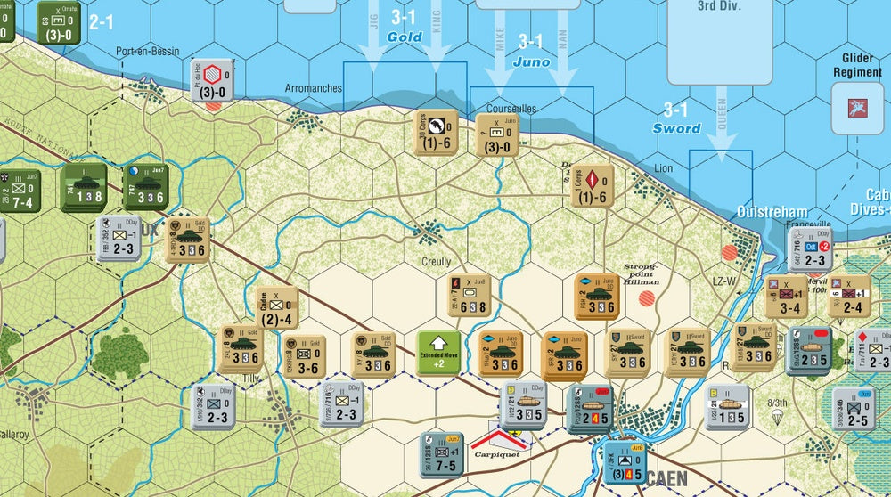 GMT Games - Normandy 44 map & box