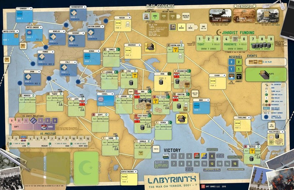 GMT Games - Labyrinth Mounted Map