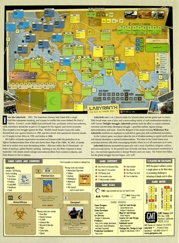 GMT Games - Labyrinth Mounted Map