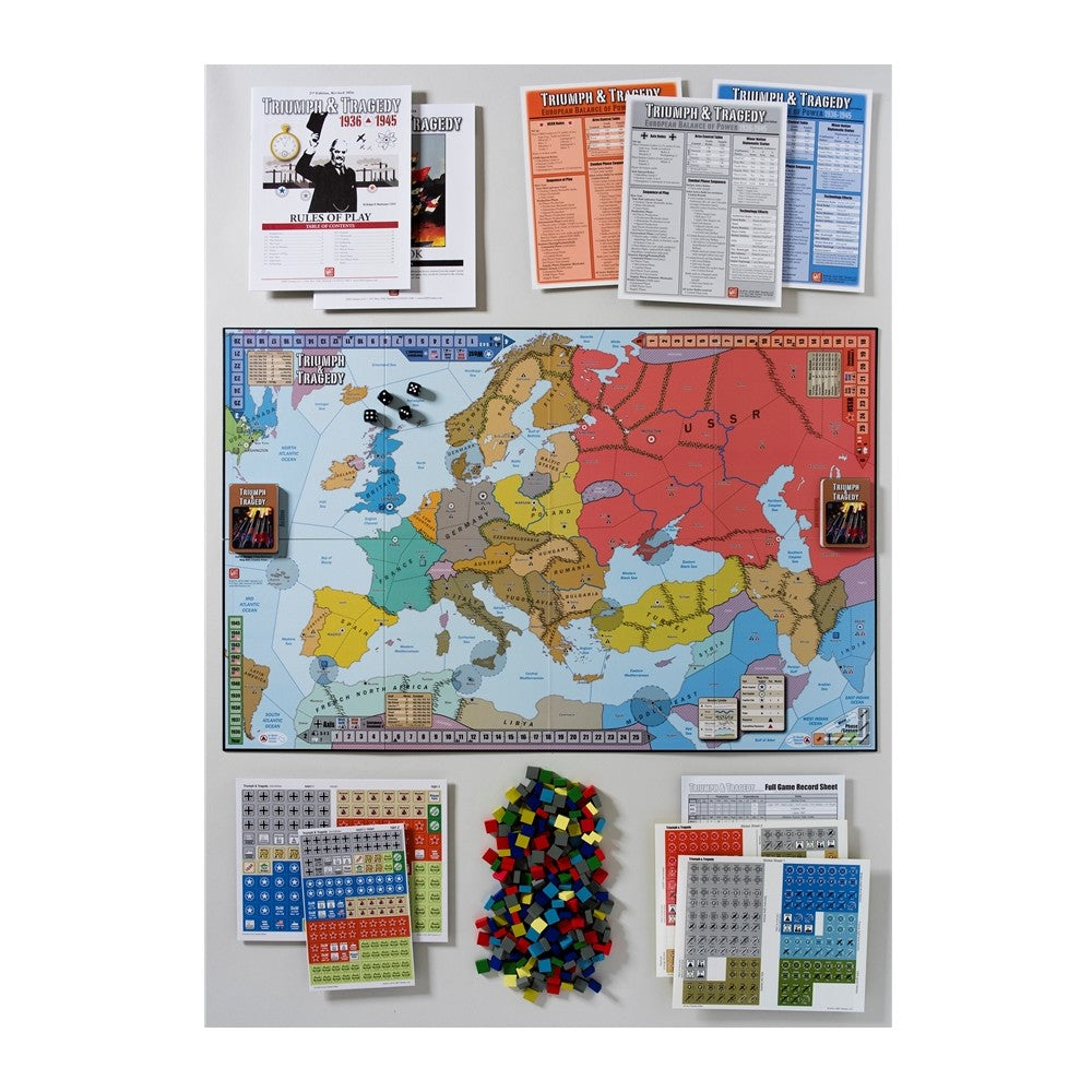 GMT Games - Triumph and Tragedy Mounted Map