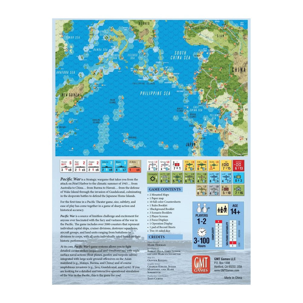 GMT Games - Pacific War Mounted Map