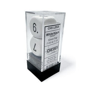 CHX LE925 Pair of Numbered Opaque White/black 22mm d6s (1-6 & 7-12)