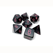 CHX 25448 Opaque Polyhedral Black/pink 7-Die Set