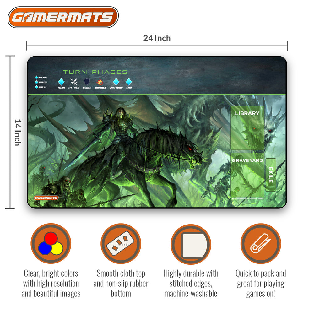 GamerMats: Army of the Dead with Magic Compatible Zones - Playmat
