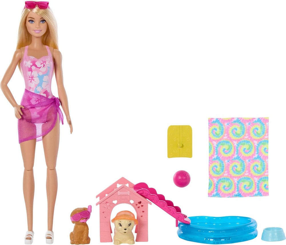 Barbie - Family - Puppy Pool Party - Aloha Blonde