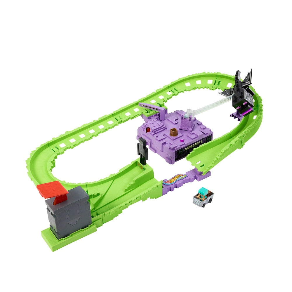 Hot Wheels - Licensed - Hwrv Minecraft Trackset - Customized Wmt