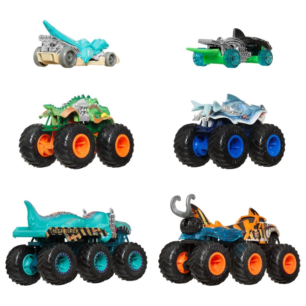 Hot Wheels - Monster Trucks - Hwmt Sharks Vs. Dinos Multipack