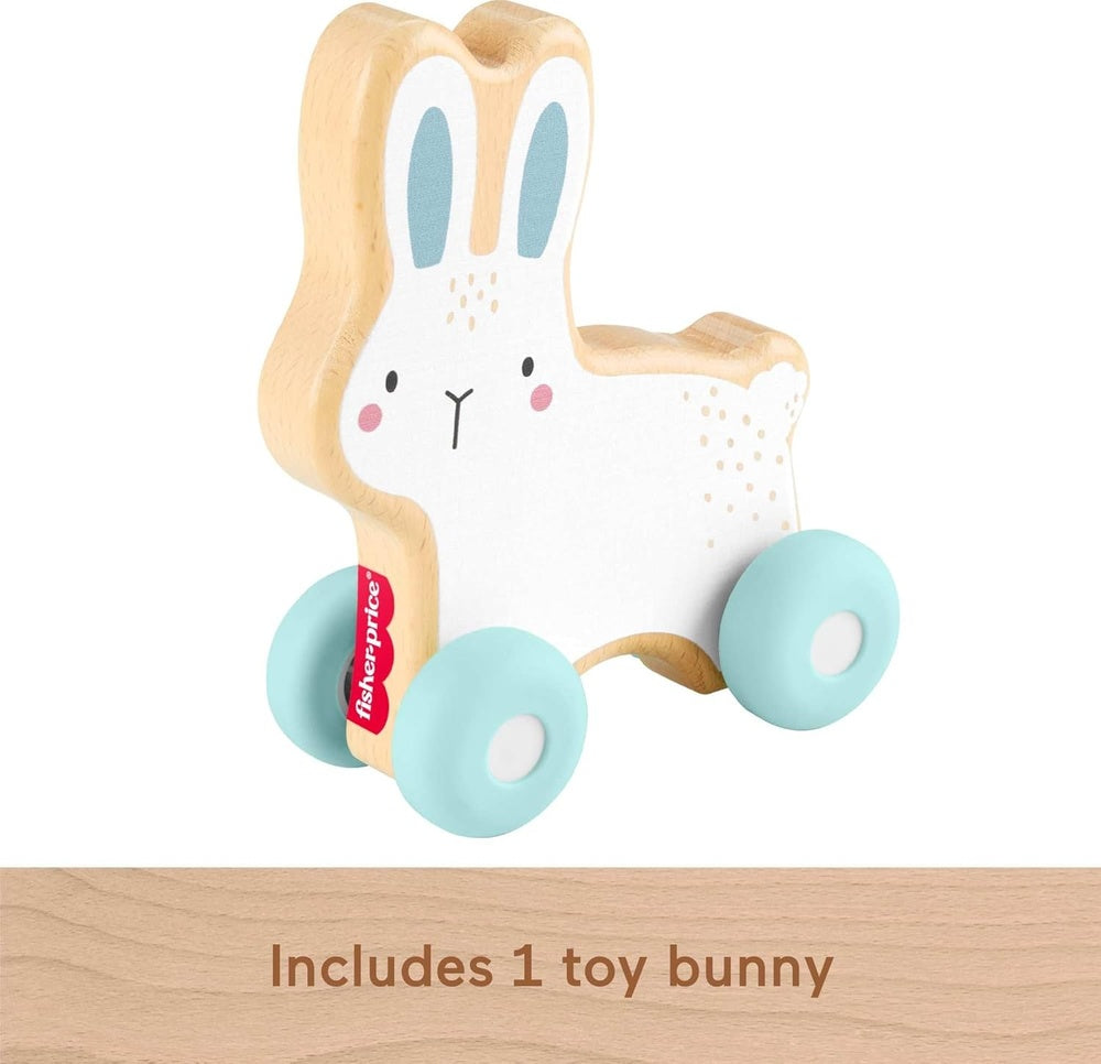 Infant Toys - Wooden Push Along Bunny