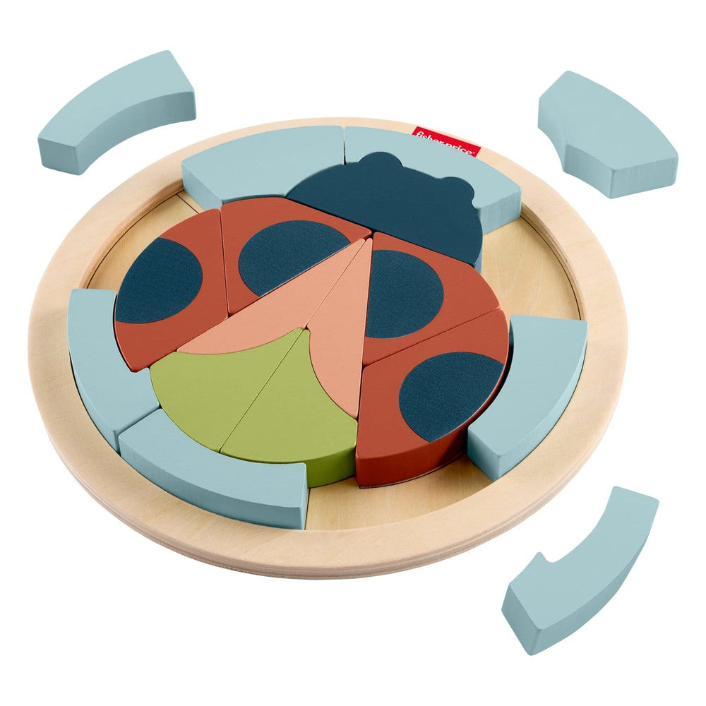 Infant Toys - Wooden Lady Bug Puzzle