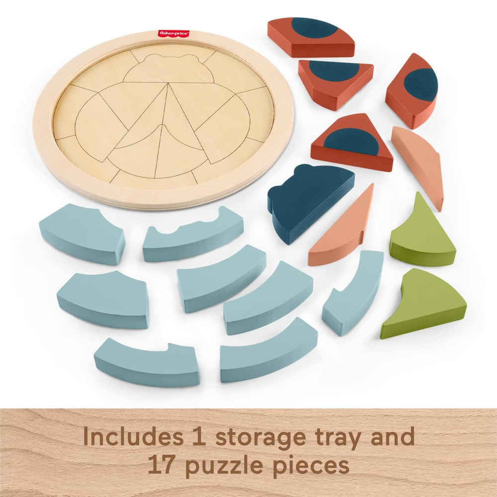 Infant Toys - Wooden Lady Bug Puzzle