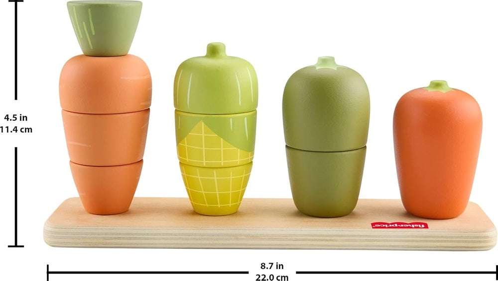 Infant Toys - Wooden Veggie Stacker