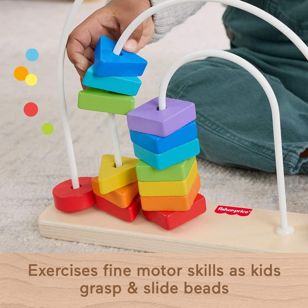Infant Toys - Wooden Rainbow Bead Bar