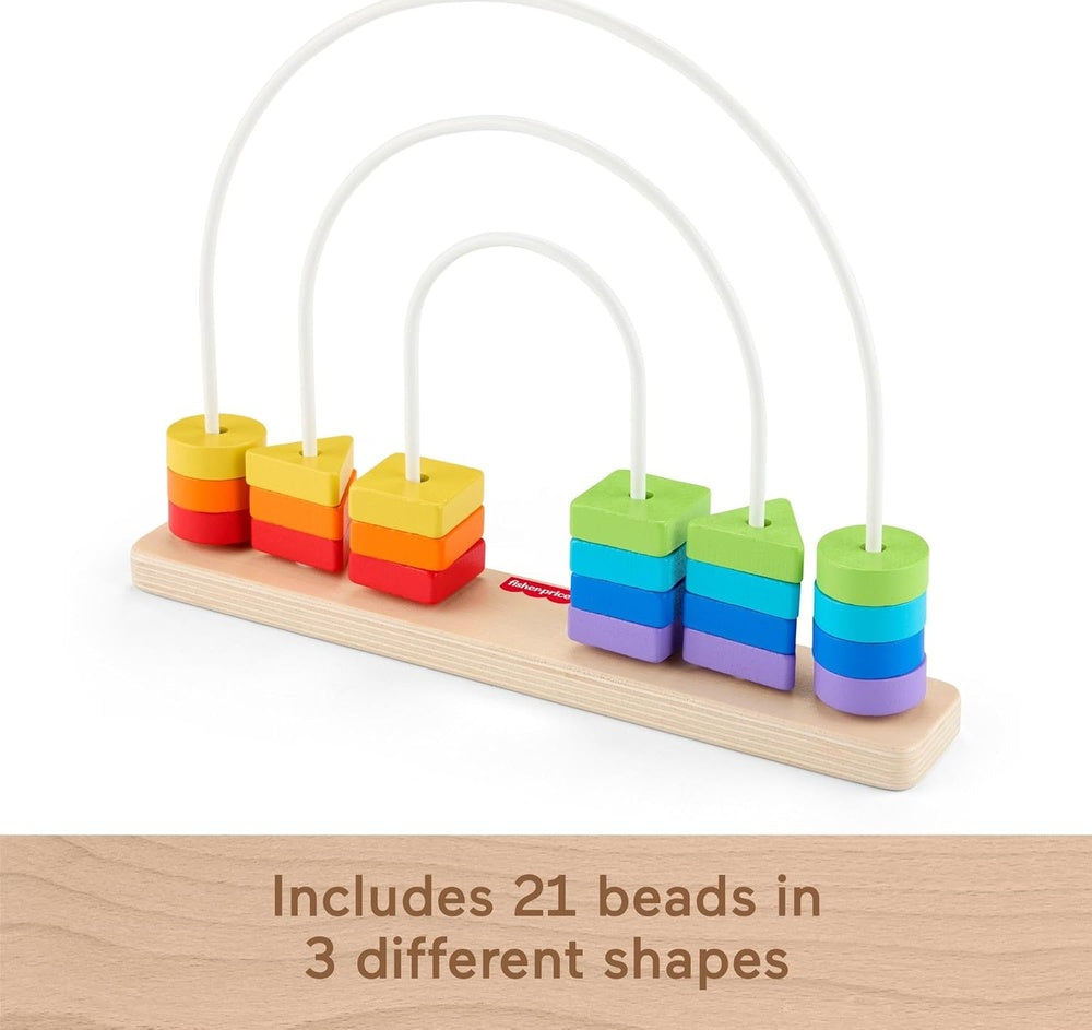 Infant Toys - Wooden Rainbow Bead Bar
