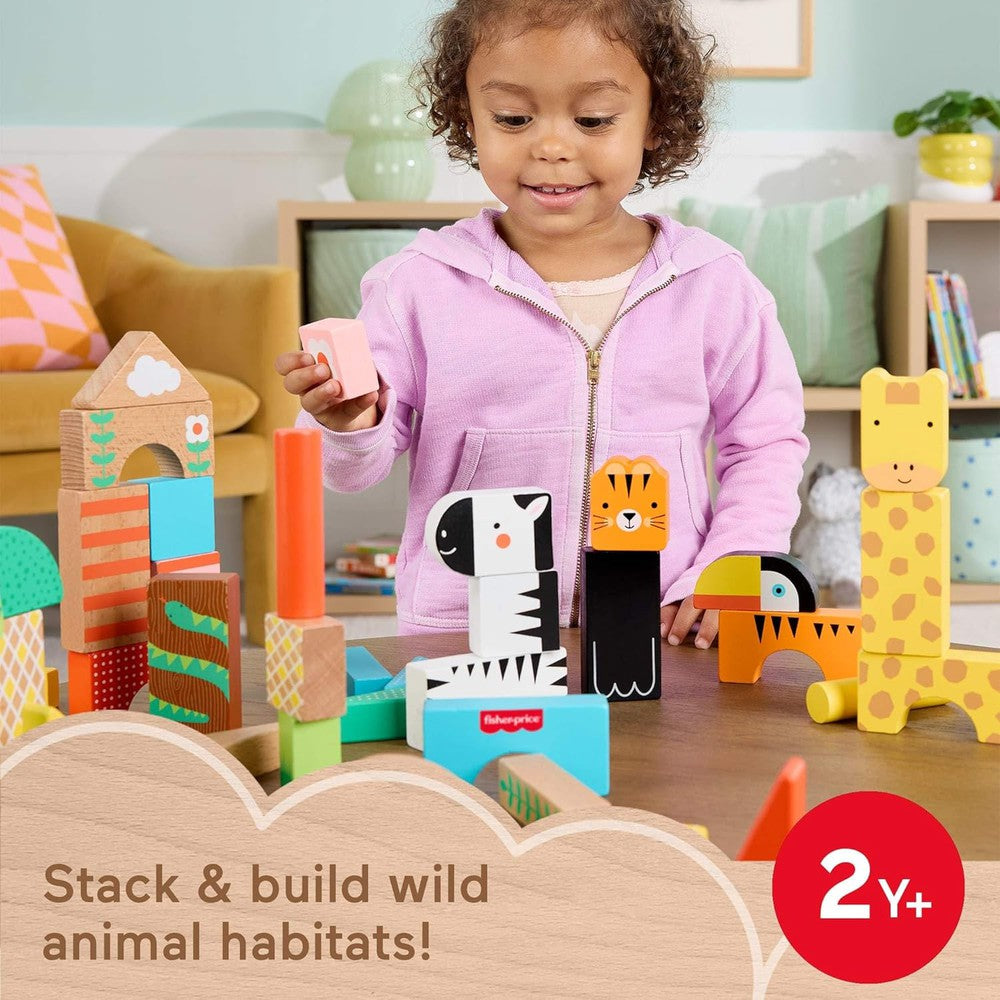 Infant Toys - Wooden Jungle Blocks