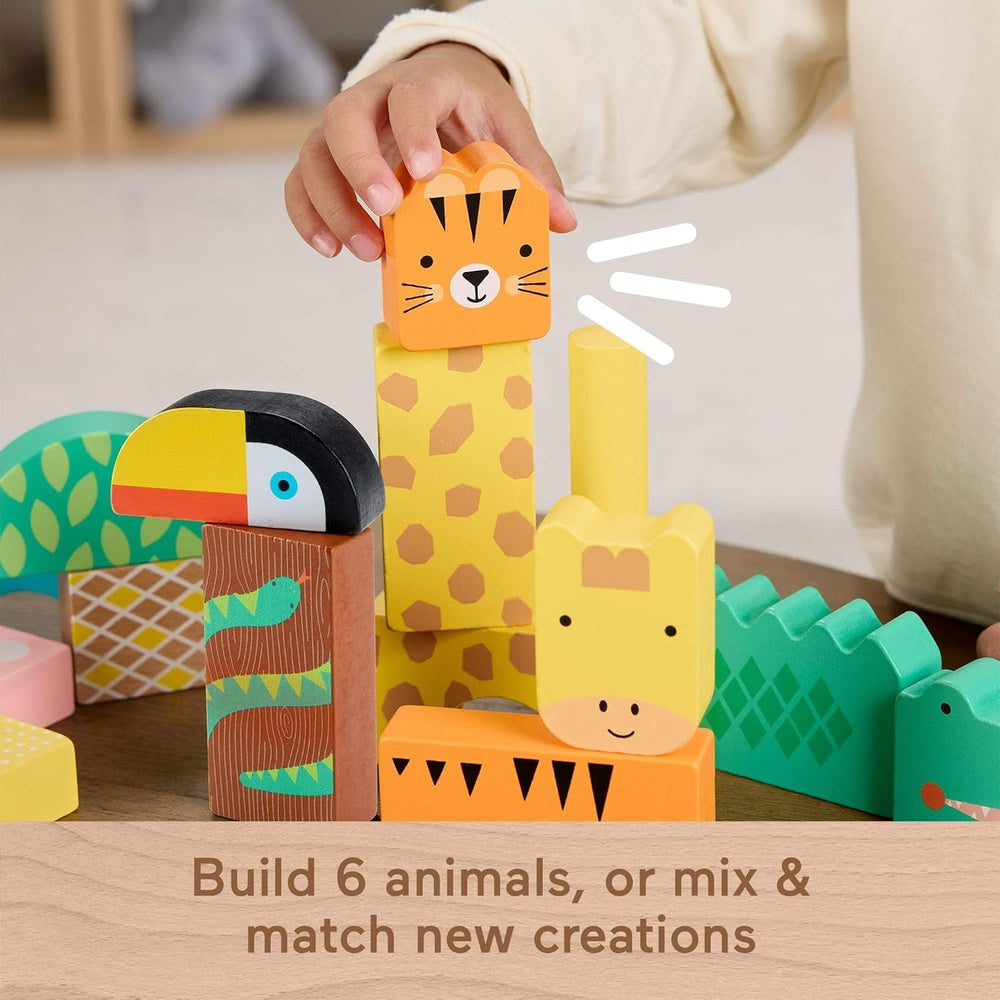 Infant Toys - Wooden Jungle Blocks