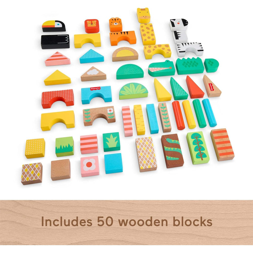 Infant Toys - Wooden Jungle Blocks