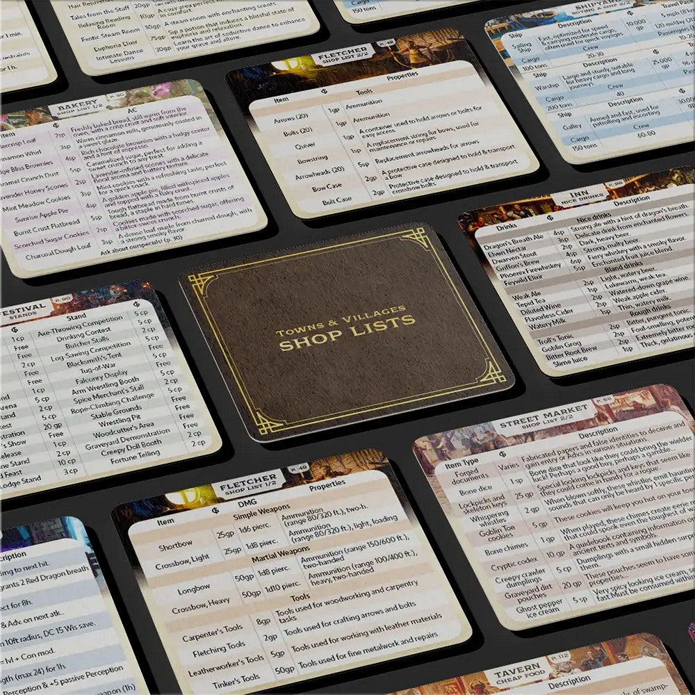 Worlds at a Glance: Shop Cards