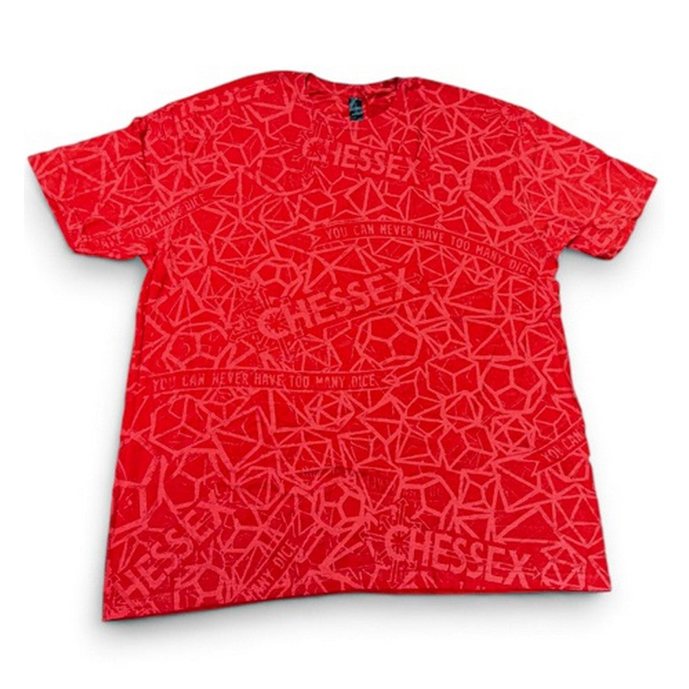 CHX 87043 Unisex Chessex T-Shirt - Red - Size M