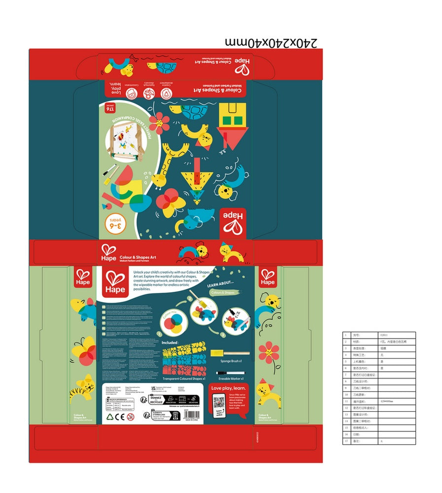 Hape - Arts & Crafts: Colours & Shapers Art