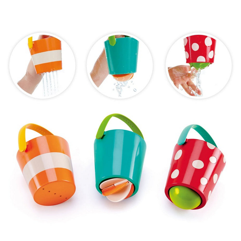 Hape - Bath Toys: Happy Buckets Set