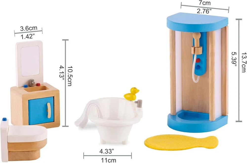 Hape - Doll House & Furniture: Family Bathroom