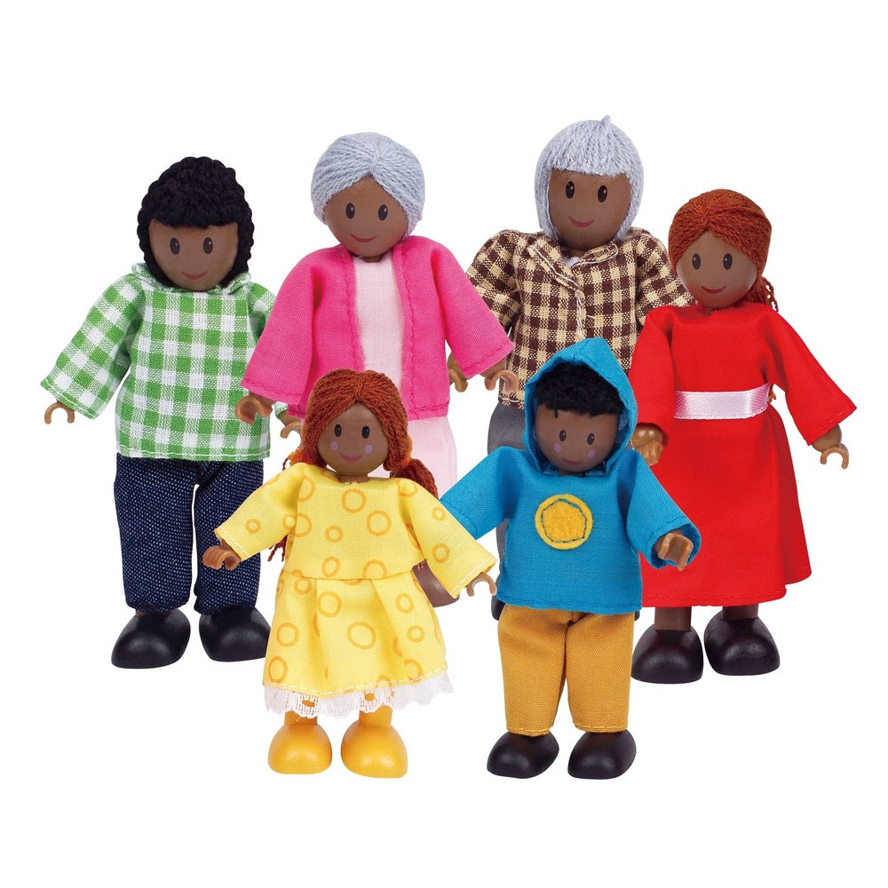 Hape - Doll House & Furniture: Happy Family - African American