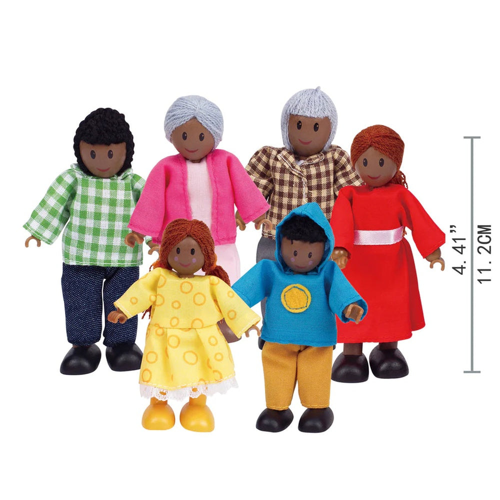 Hape - Doll House & Furniture: Happy Family - African American