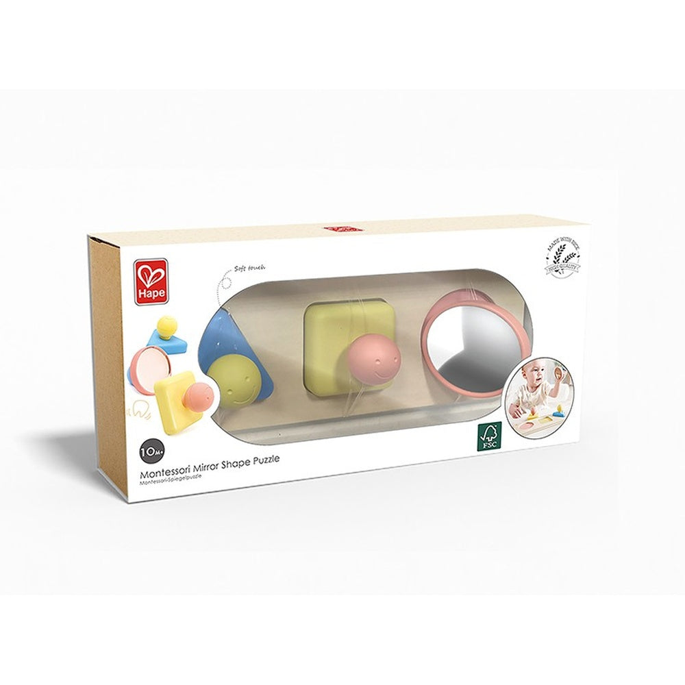Hape - Infant Toys: Montessori Mirror Shape Puzzle
