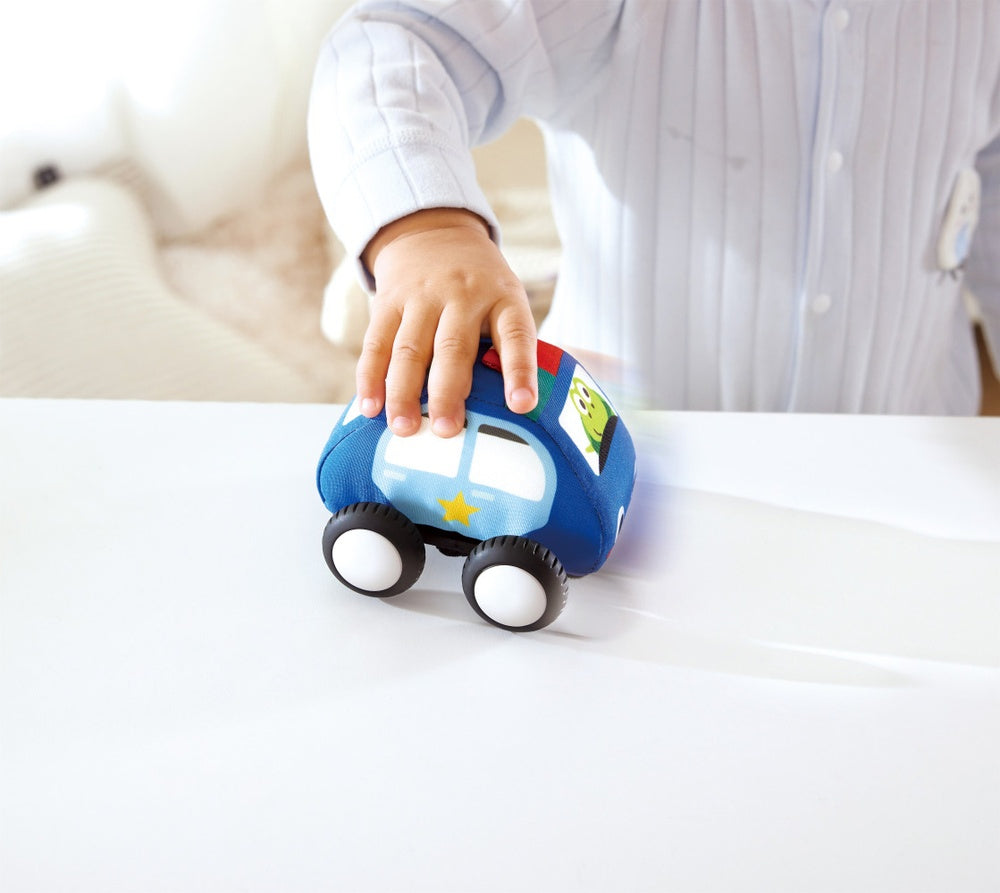 Hape - Infant Toys: Pull-Back Plush Car Set