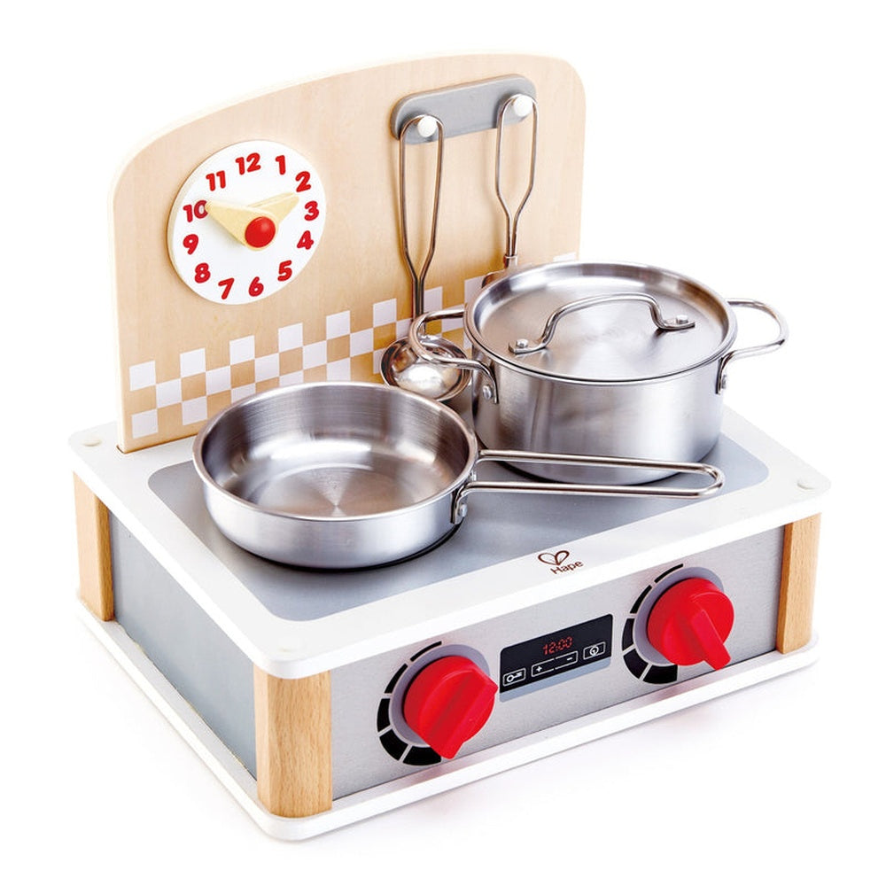 Hape - Kitchen & Food: 2-in-1 Kitchen & Grill Set