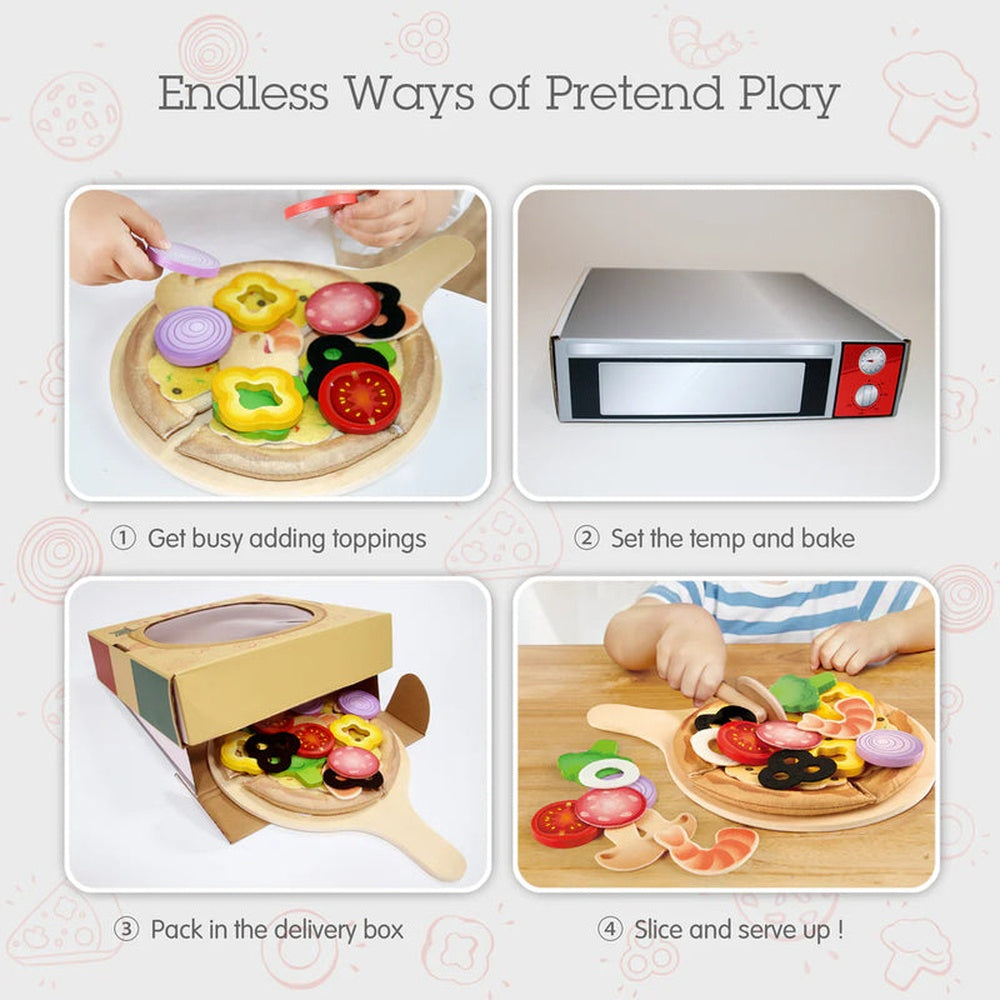 Hape - Kitchen & Food: Perfect Pizza Playset