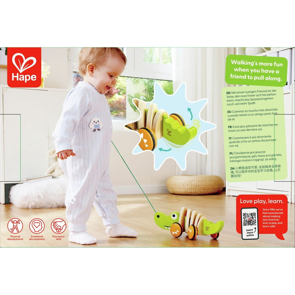 Hape - Push & Pull: Walk-A-Long Crocodile