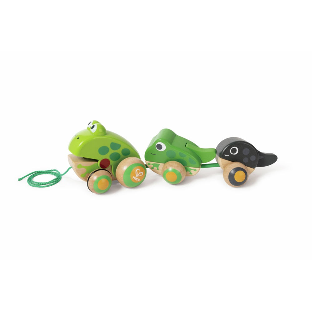 Hape - Push & Pull: Pull-Along Frog Family