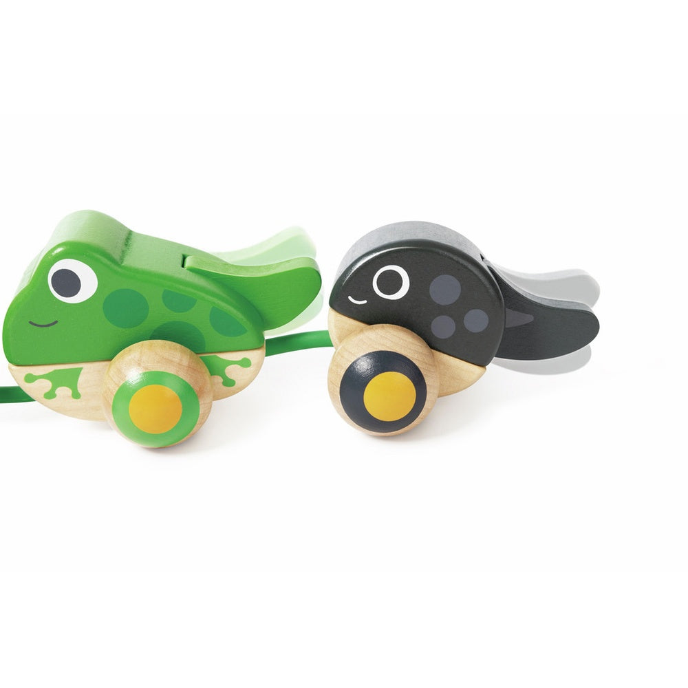 Hape - Push & Pull: Pull-Along Frog Family