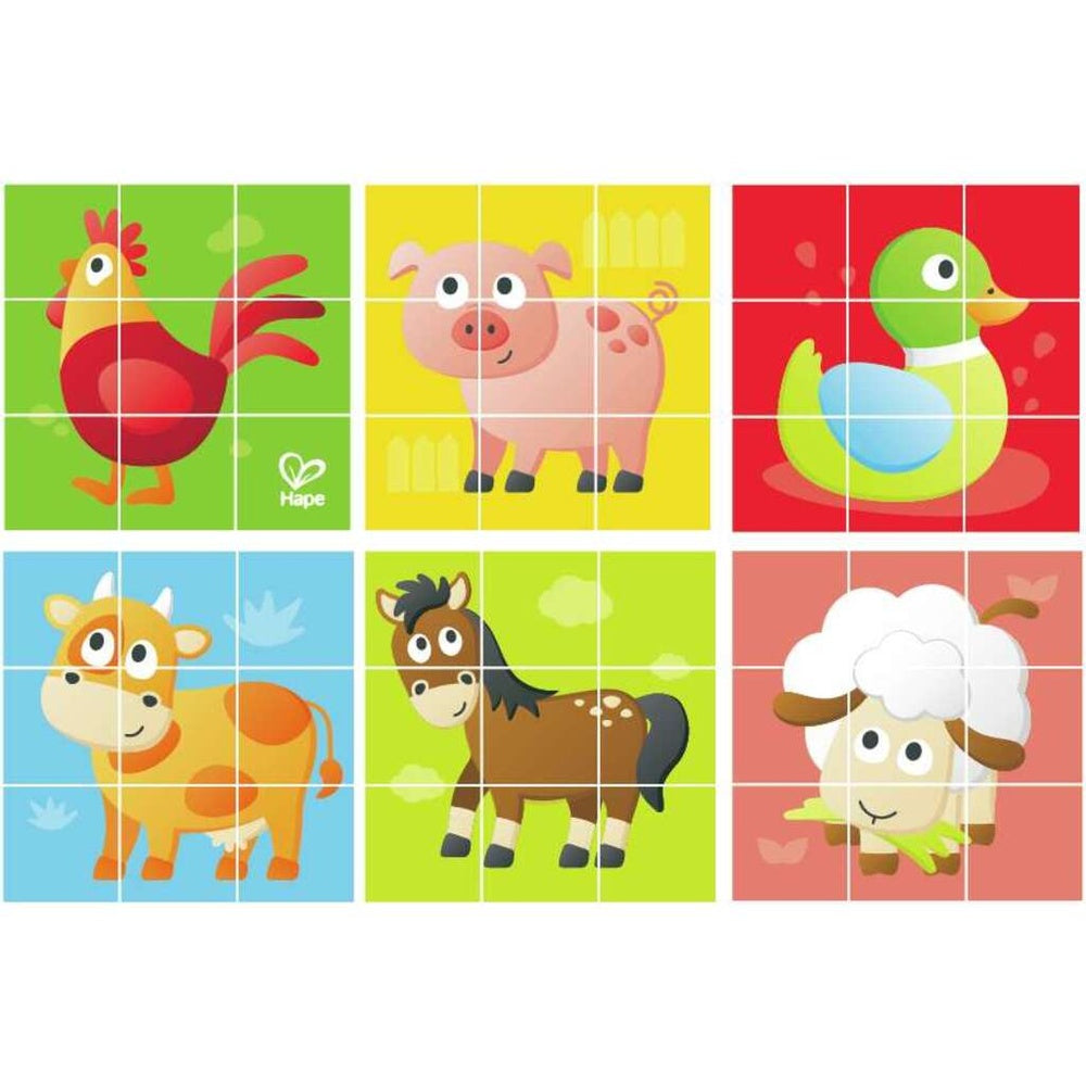 Hape - Puzzles: Farm Animal Block Puzzle