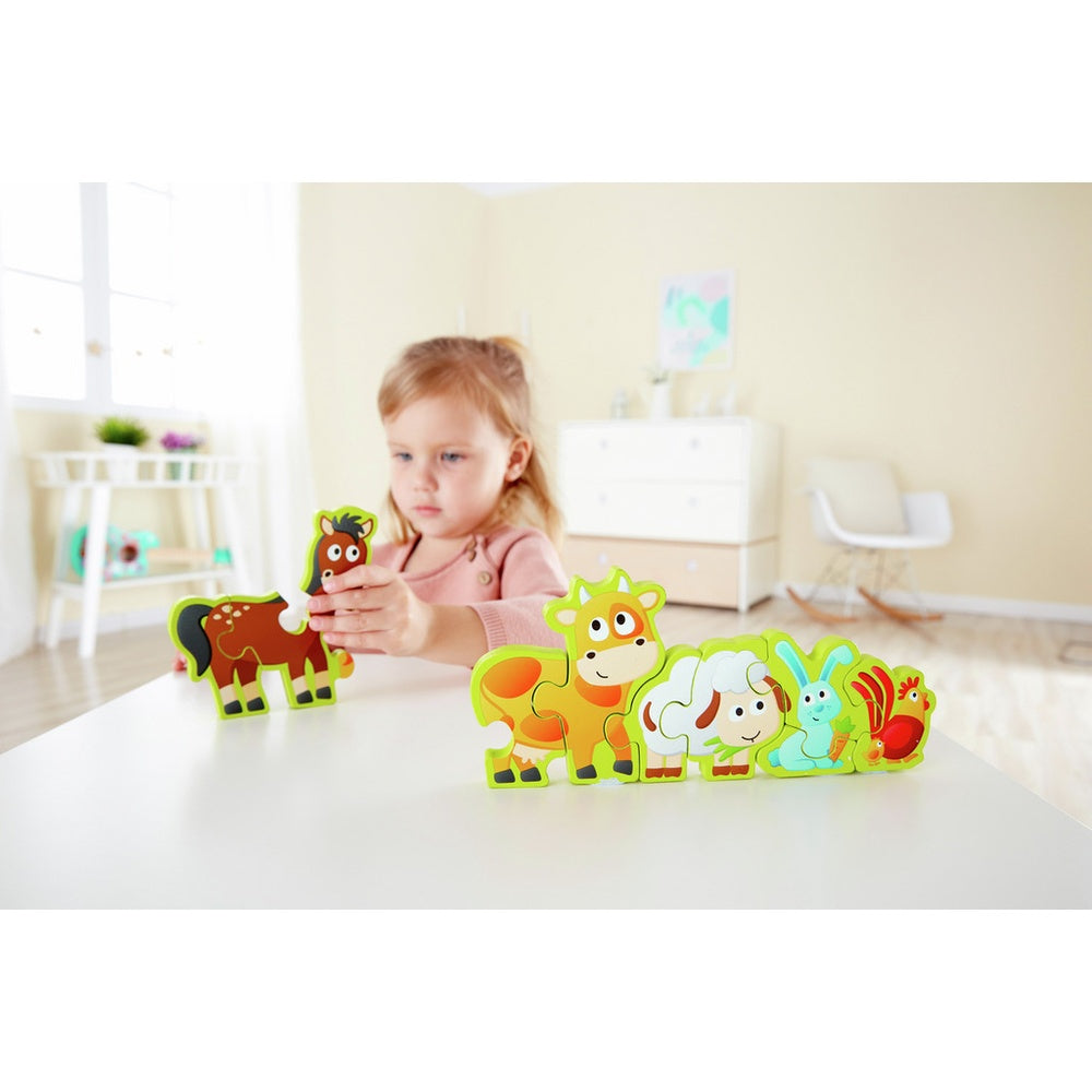 Hape - Puzzles: Numbers & Farm Animals